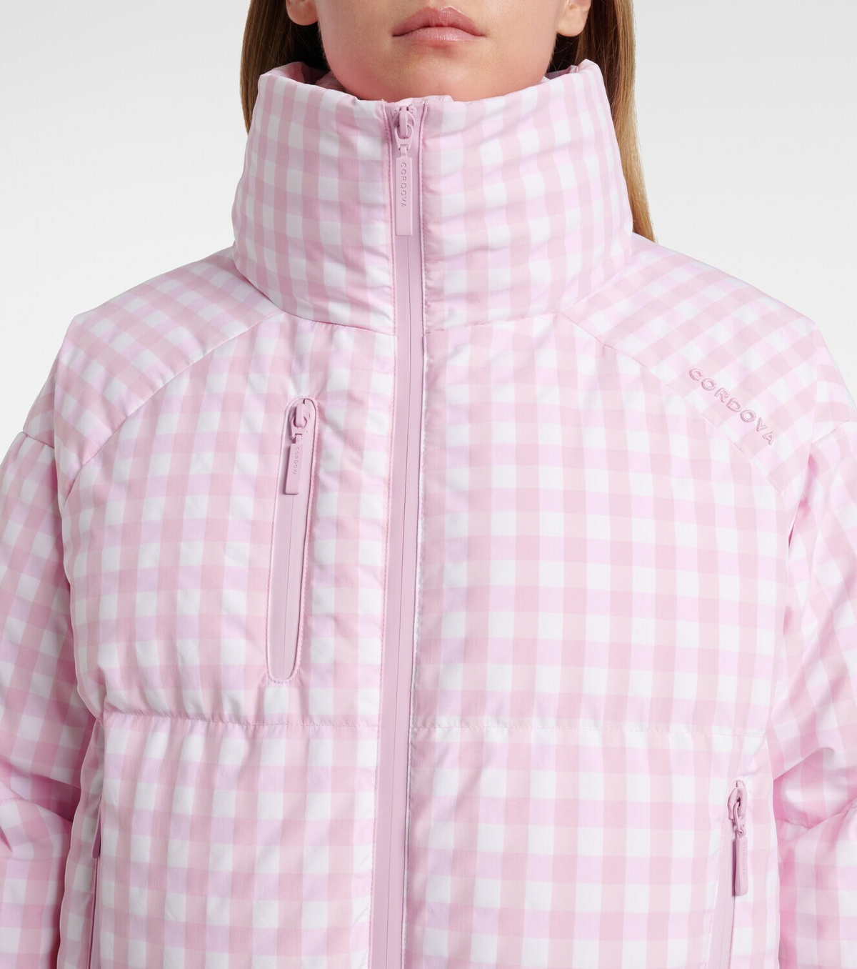 Cordova Cortina gingham down ski jacket
