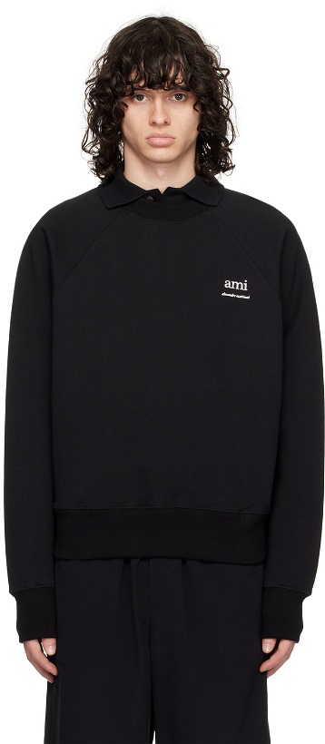 Photo: AMI Paris Black Bonded Sweatshirt