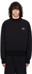 AMI Paris Black Bonded Sweatshirt