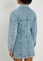 Good American Panelled Stretch-denim Mini Dress Indigo