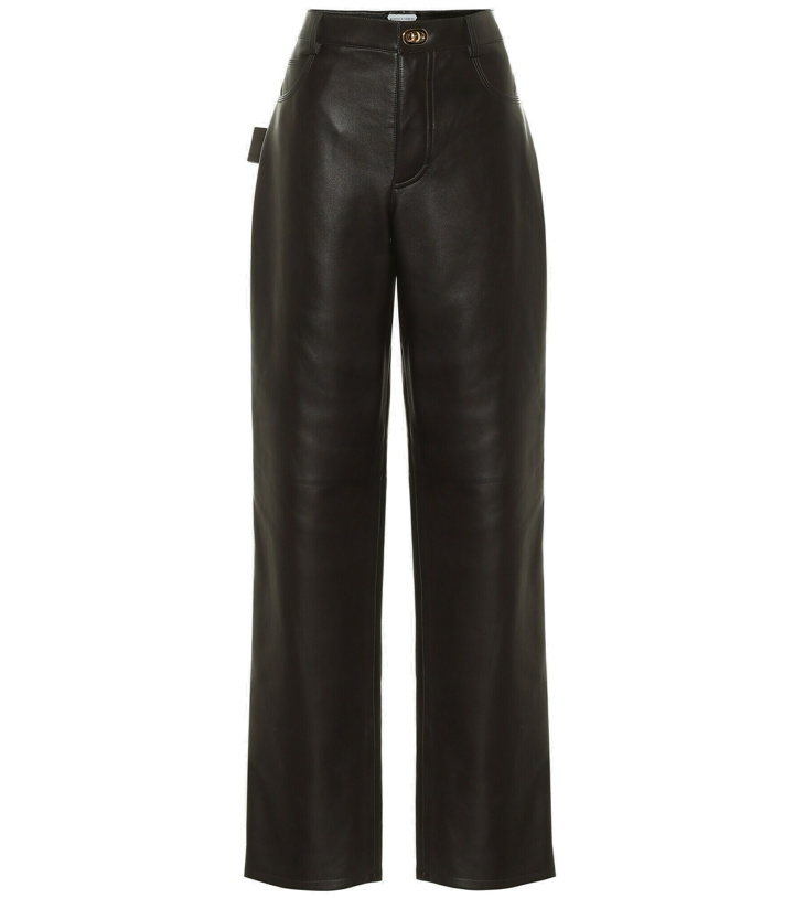Photo: Bottega Veneta - High-rise leather pants