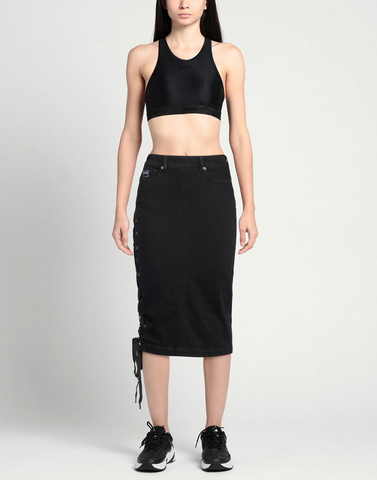 Versace Jeans Couture Womens Denim skirt in Black