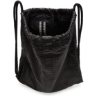 Rick Owens Black Zaino Python Backpack