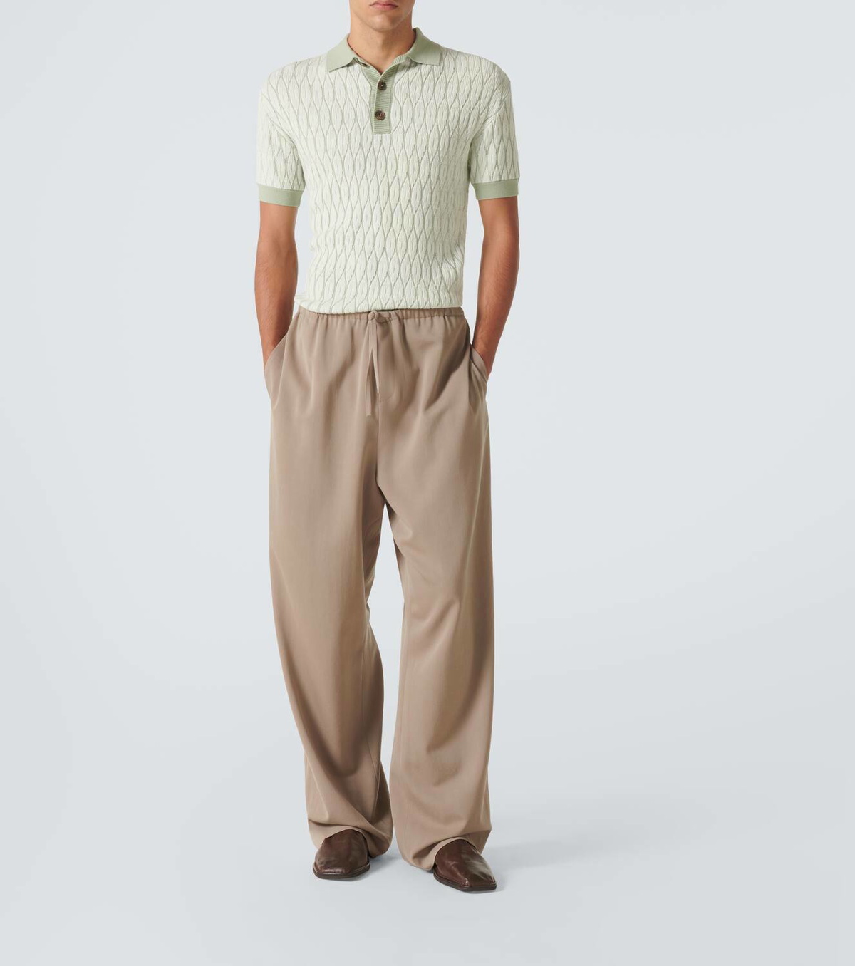 King & Tuckfield Wool polo sweater