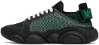 Moschino Black & Green Logo Tape Teddy Sneakers