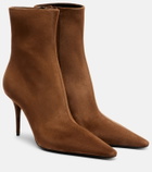 Saint Laurent Ashley 90 suede ankle boots