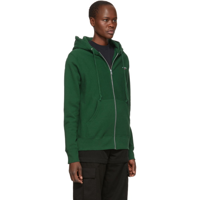 Noah NYC Green Zip Front Hoodie Noah NYC