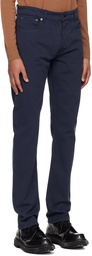 Sunspel Navy 5 Pocket Trousers