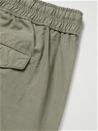 John Elliott - Straight-Leg Cotton-Poplin Cargo Trousers - Green