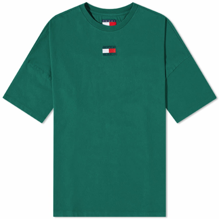 Photo: Tommy Jeans Men's Flag T-Shirt in Darkened Emerald