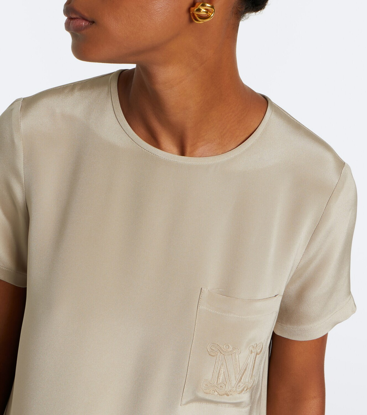 Max Mara Logo silk top