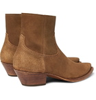 Saint Laurent - Lucas Brushed-Suede Boots - Men - Tan