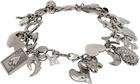 Marland Backus Silver Chrome Charm Bracelet