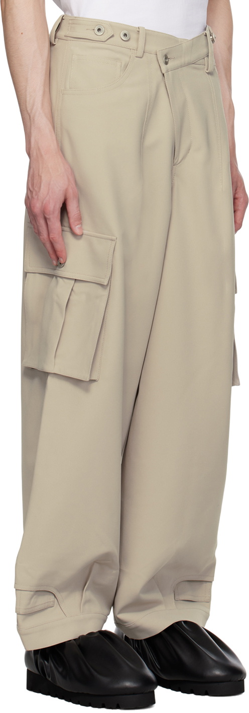 Feng Chen Wang Gray Paneled Cargo Pants