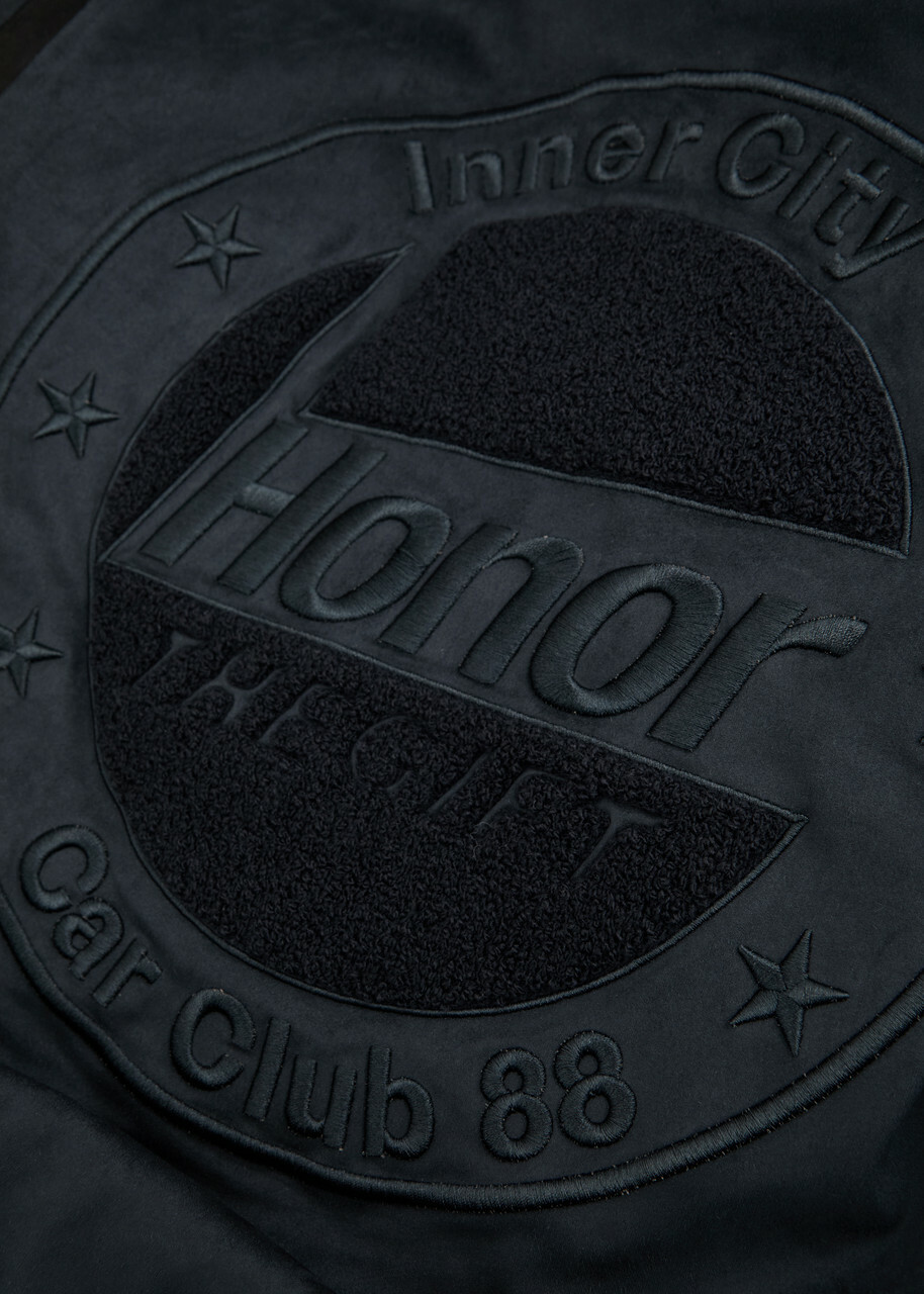Honor The Gift Oil Head Velvet Varsity Jacket Navy