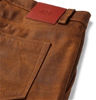 424 - Slim-Fit Leather Trousers - Brown