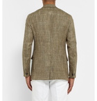 Berluti - Olive Silk And Cotton-Blend Woven Melange Blazer - Men - Mushroom