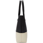 Essentials Black and Off-White Coated Canvas Tote