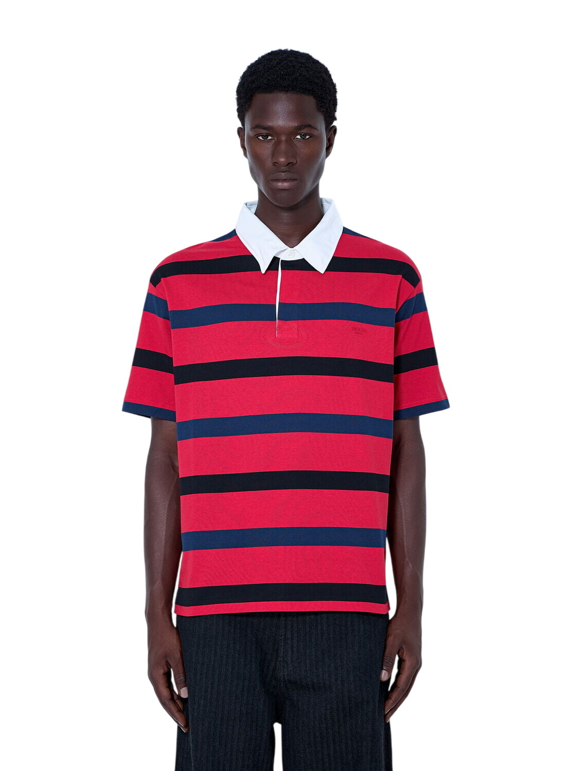 Prada Red Universal Studios Edition Rose Printed Bowling Shirt Prada