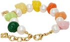 Casablanca Gold & Multicolor Shell & Pearl Bracelet
