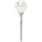 MM6 Maison Margiela Silver Pearl Chain Earrings