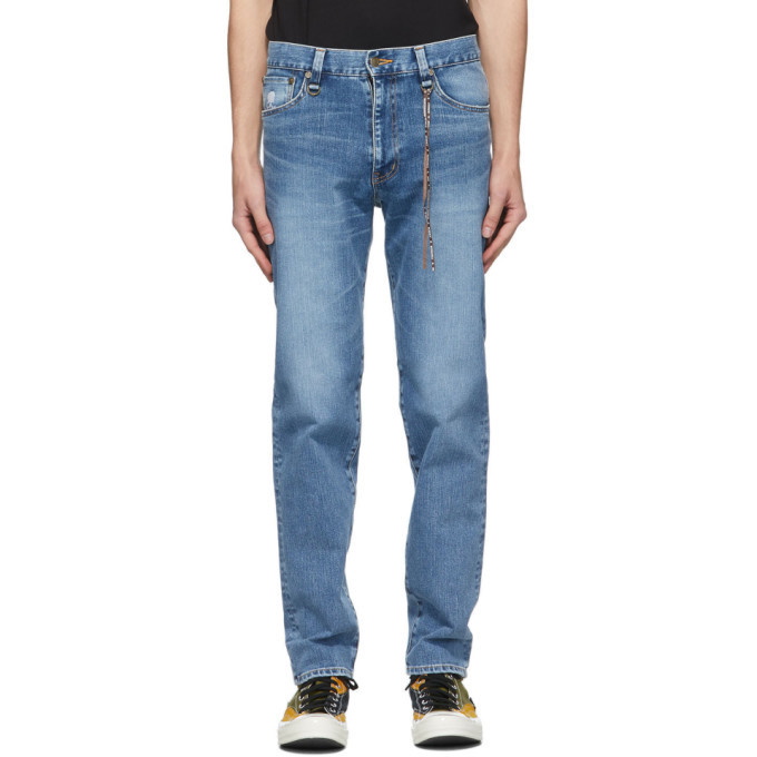 Photo: mastermind WORLD Blue Water-Repellent Jeans