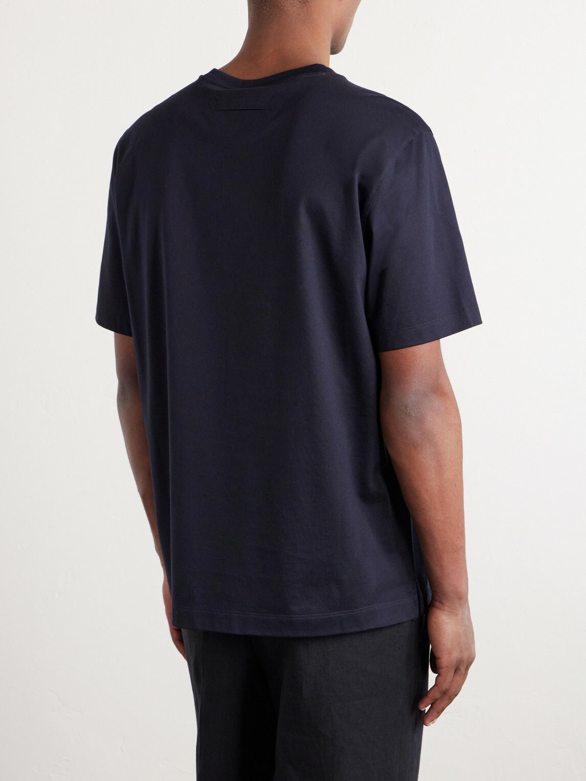 Zegna - Cotton-Jersey T-Shirt - Black