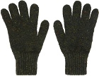 Drake's Green Flecked Gloves