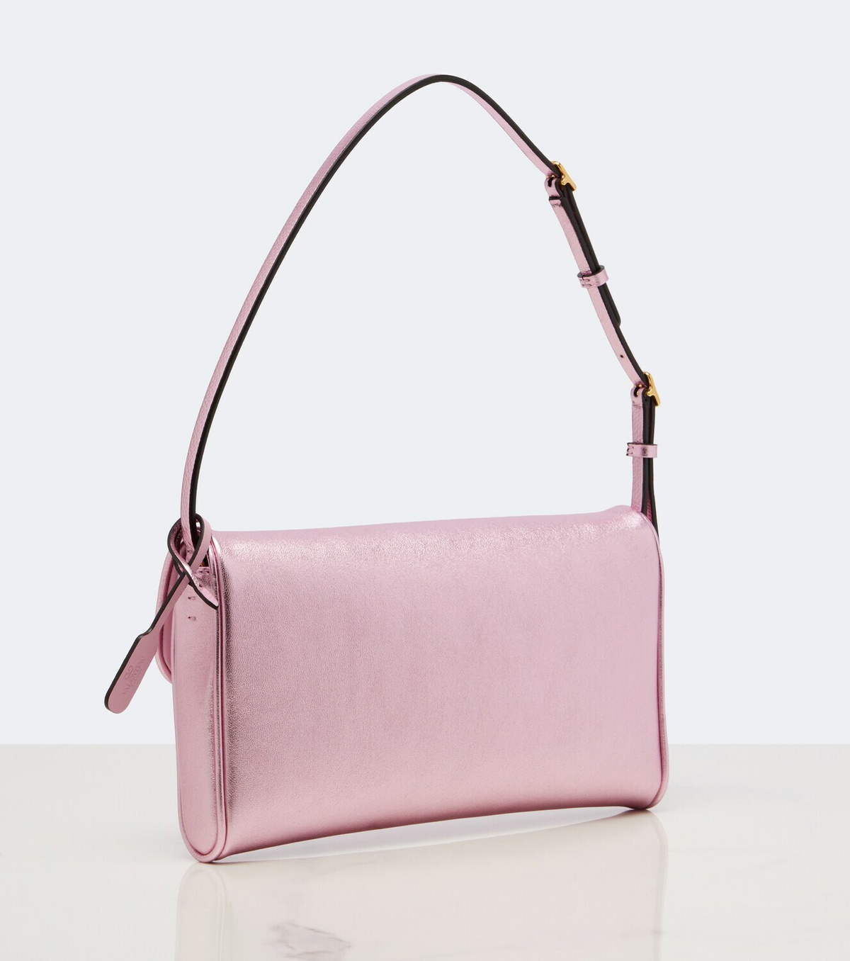 Valentino Garavani DeVain Small metallic leather shoulder bag