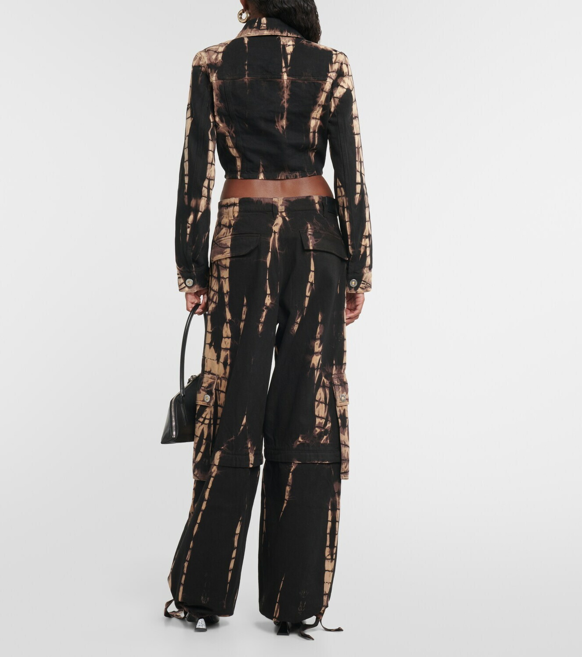 【Dion Lee】 Convertible tie-dyeデニムカーゴパンツ Dion Lee Convertible tie-dye denim cargo pants Dion Lee