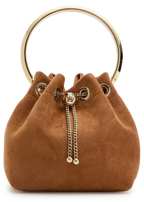 Photo: Jimmy Choo Bon Bon Suede Bucket bag - Camel - One Size