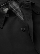 Balenciaga - Oversized Wool and Cotton-Blend Coat - Black