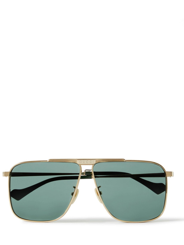Photo: Gucci Eyewear - Aviator-Style Gold-Tone Sunglasses