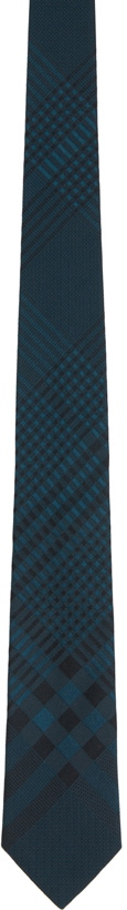 Photo: Burberry Green Silk Check Jacquard Modern Cut Tie
