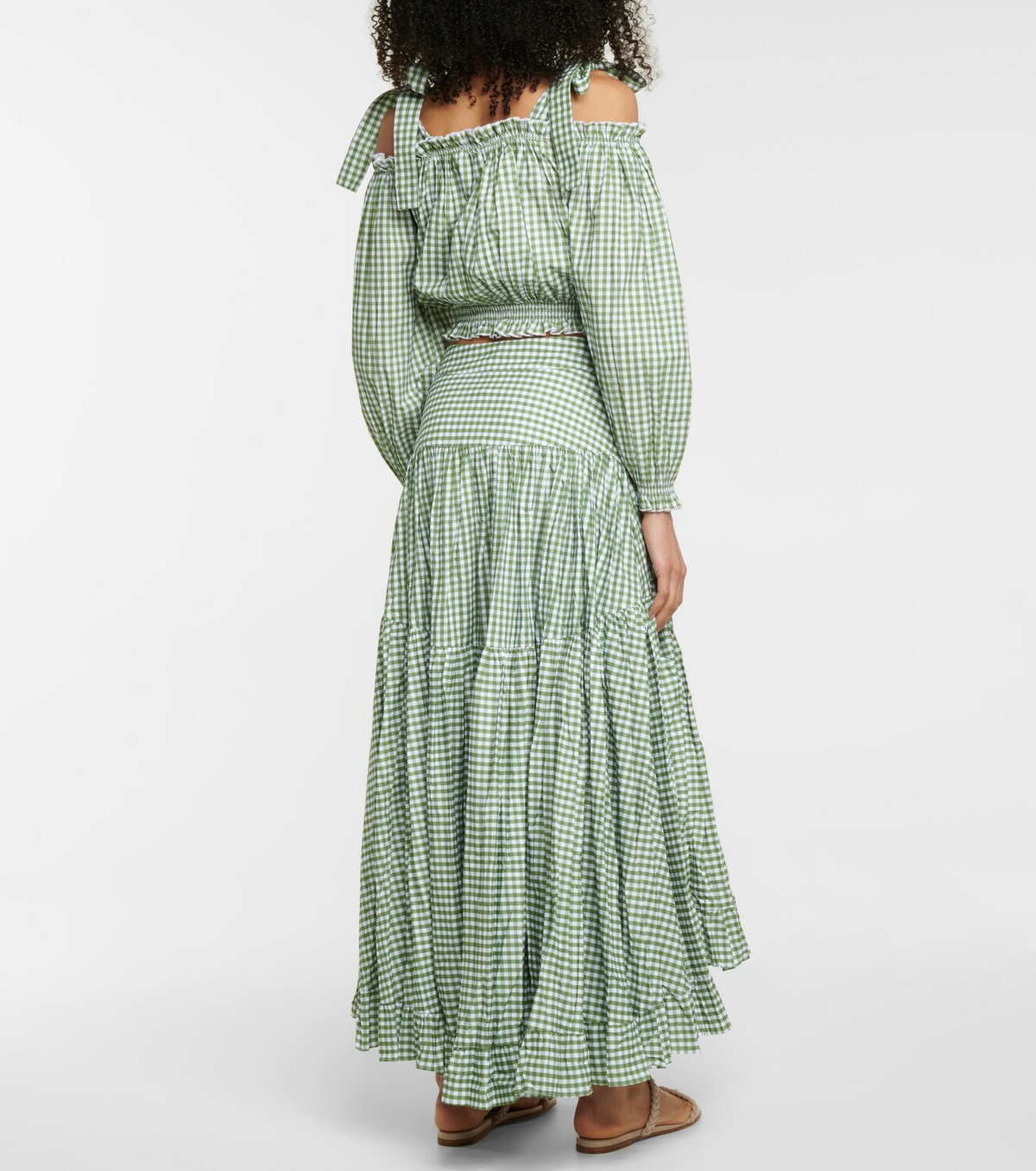 Alexandra Miro Gingham cotton crop top