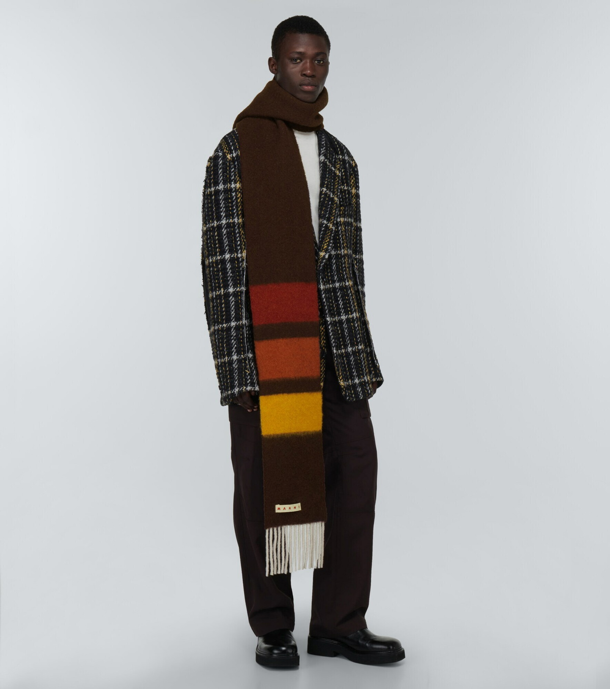 【関税＆送料込み】Marni Alpaca Scarf Black alpaca scarf | Marni
