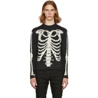 Saint Laurent Grey Skeleton Crewneck Sweater