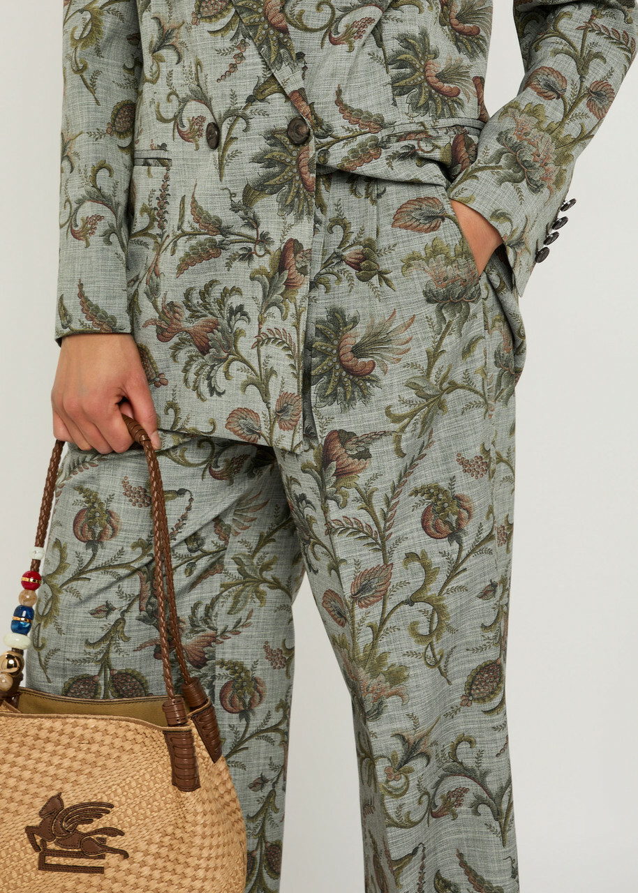 Etro Patterned Wide-leg Trousers Multicoloured 1