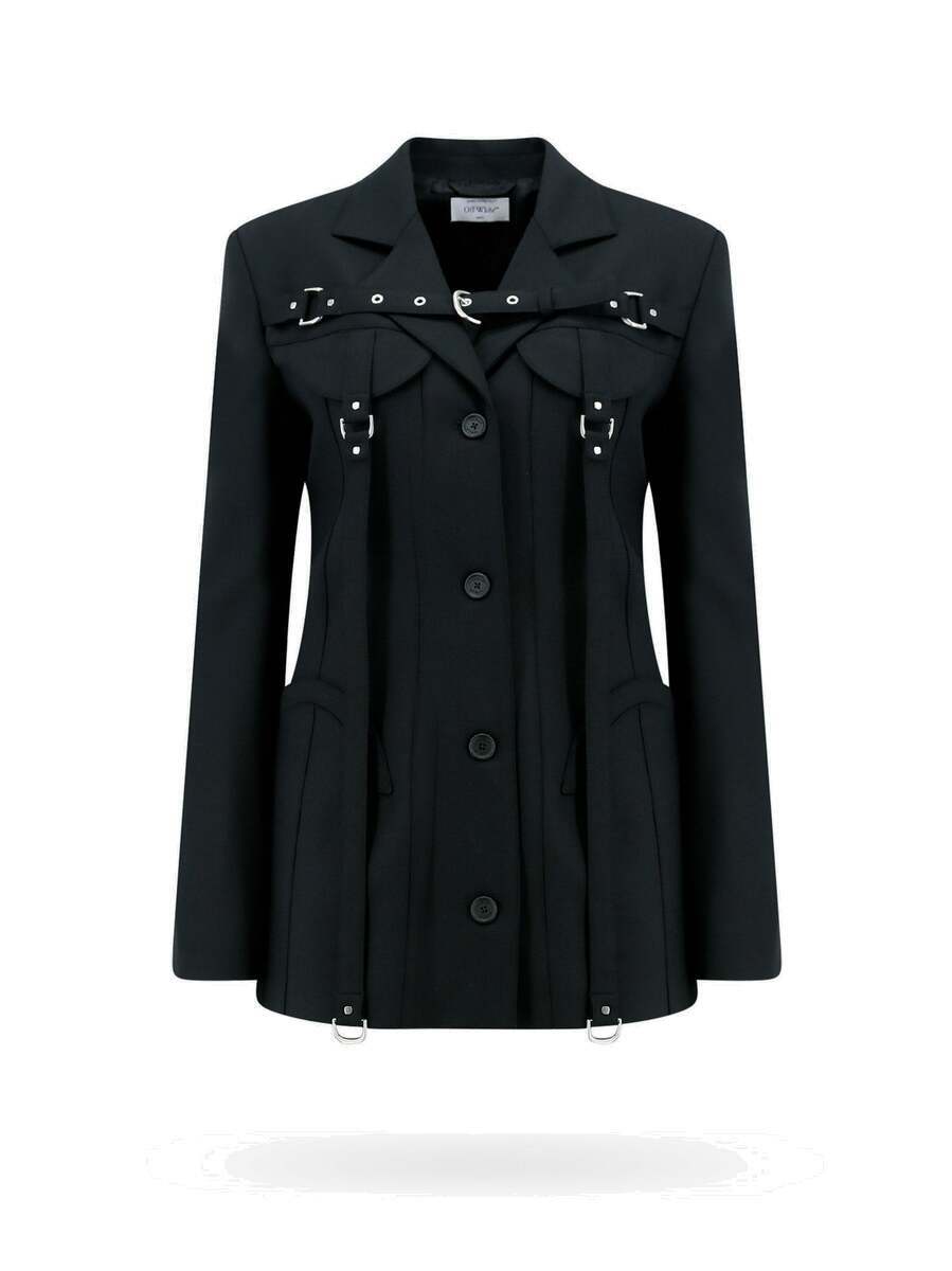 ジャケット Off-White Woman Jacket Blue OWYE048F23DEN001 4500 Off-White Woman Jacket Blue OWYE048F23DEN001 4500 (Off-White