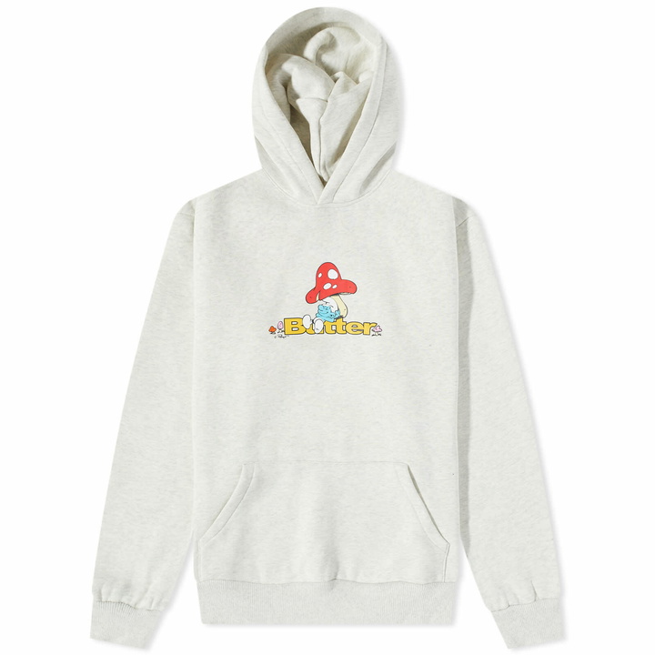 Photo: Butter Goods x The Smurfs Lazy Logo Hoody in Ash Grey