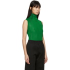 Givenchy Green Knit 4G Sleeveless Turtleneck