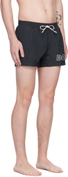 BOSS Black Printed Swim Shorts