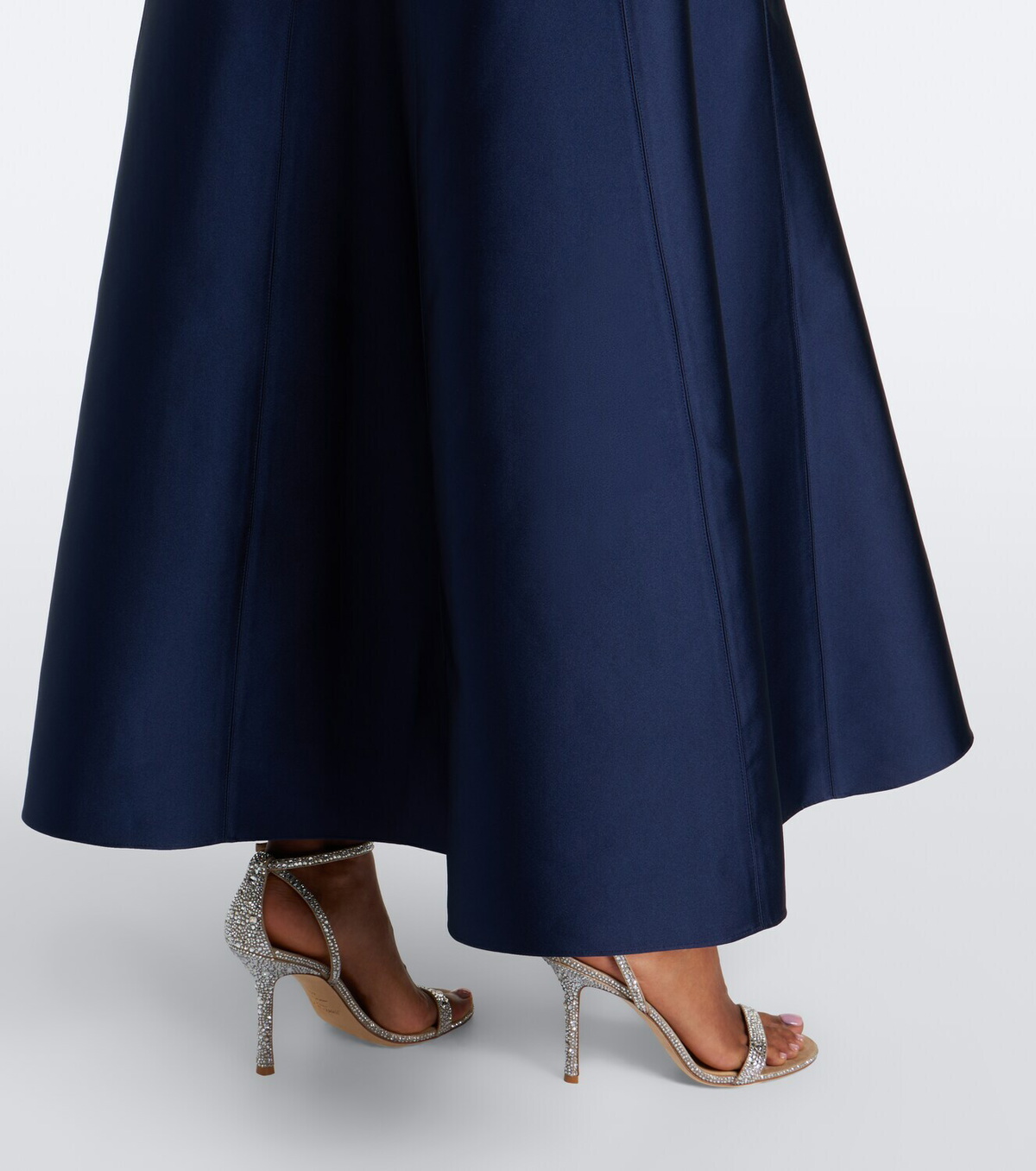 Roland Mouret Floral-appliqué taffeta maxi dress