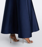 Roland Mouret Floral-appliqué taffeta maxi dress