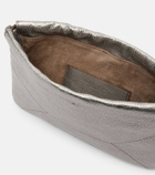 Brunello Cucinelli Monili Small metallic leather crossbody bag