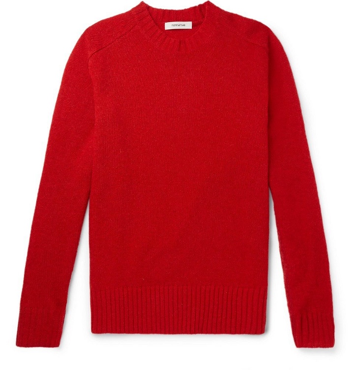 Photo: nonnative - Shetland Wool Sweater - Men - Red