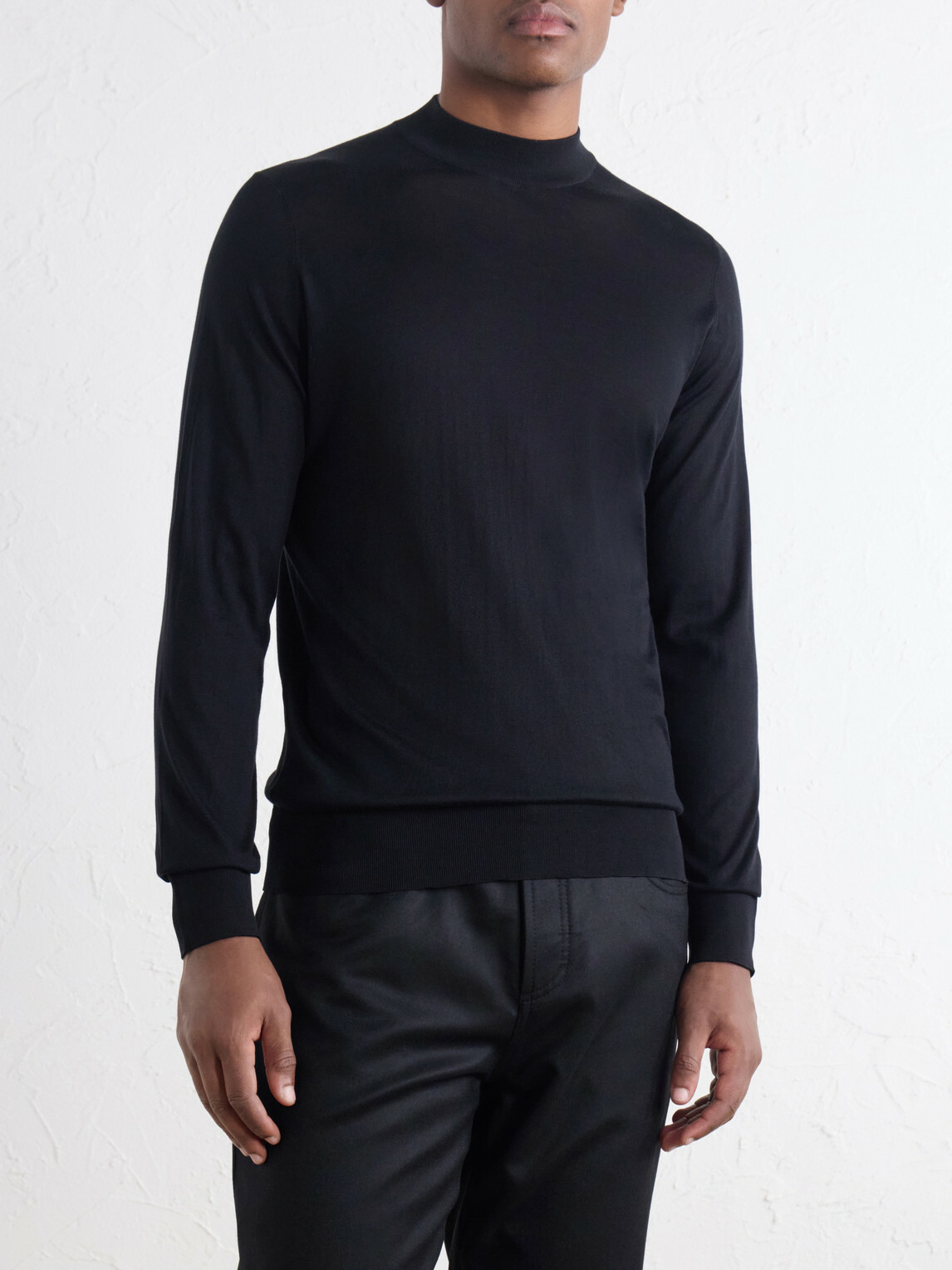 Brunello Cucinelli - Silk and Cotton-Blend Rollneck Sweater - Black
