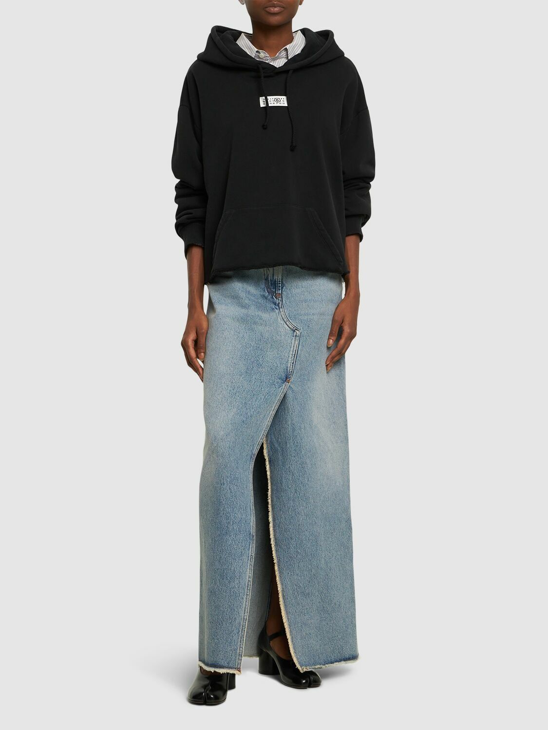 パーカー・フーディ Mm6 By Maison Margiela Cotton Jersey MM6 MAISON MARGIELA - Cotton Jersey Logo Hoodie MM6 Maison
