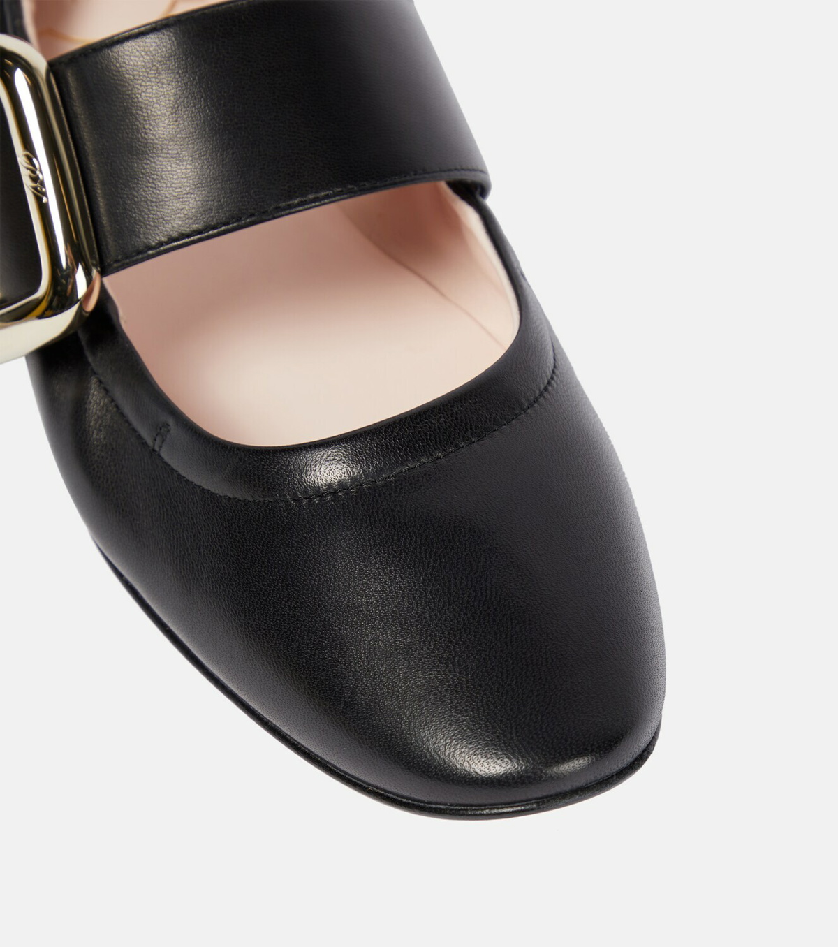 ■Roger Vivier■Choc B レザー バレエフラットシューズ Roger Vivier Soft Choc Babies leather ballet flats Roger Vivier