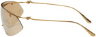 Bottega Veneta Gold Knot Shield Sunglasses